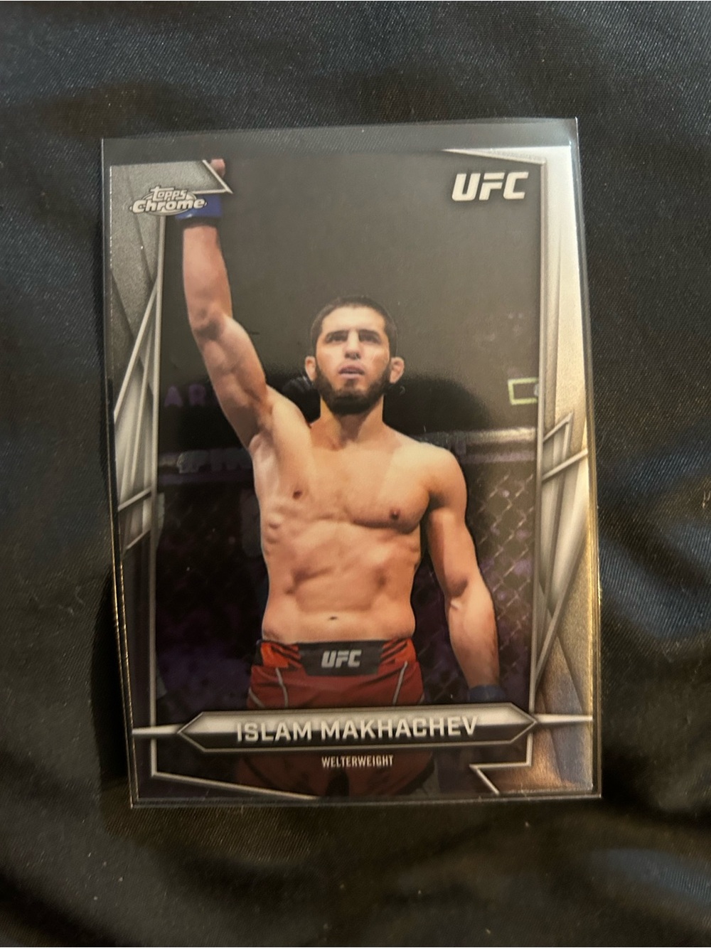 Topps Chrome UFC Trading Card Black Red Silver